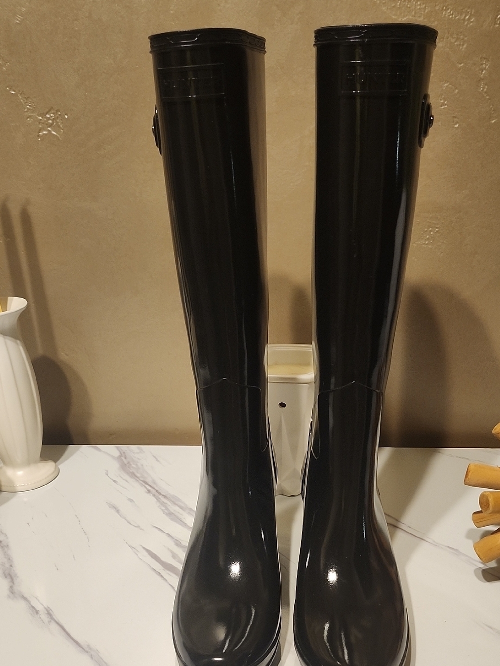 Hunter Gloss Black Tall Rain Boots